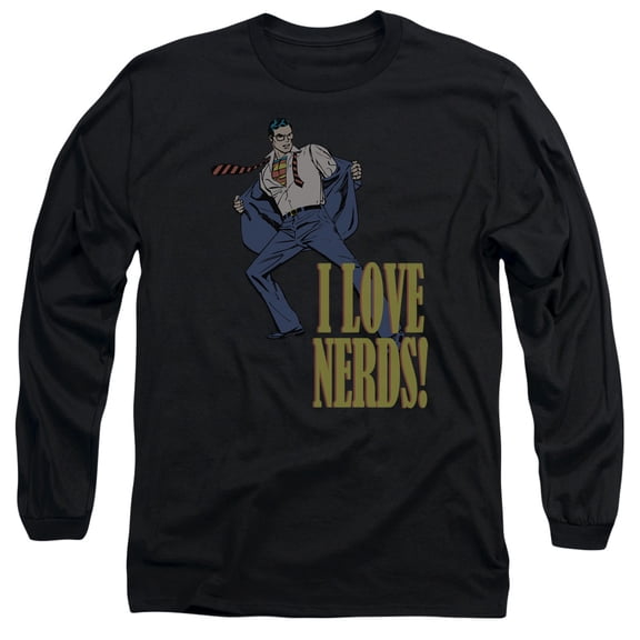 Dc - I Love Nerds - Long Sleeve Shirt - Small