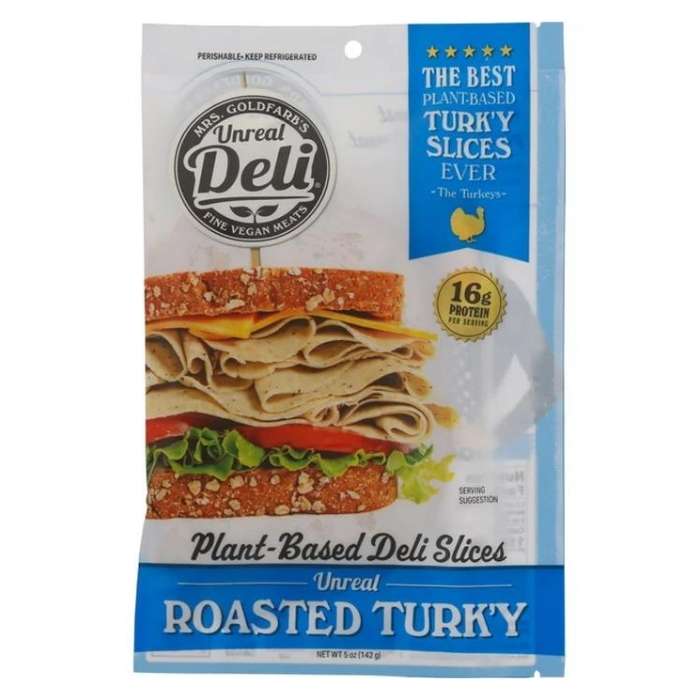 Unreal Deli Plant Based Deli Meat Roasted Turkey Slices Multiple