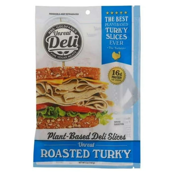 Unreal Deli Plant Based Deli Meat Roasted Turkey Slices Multiple