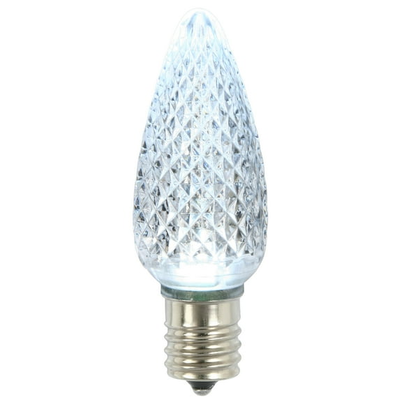 Vickerman C9 LED Cool White Faceted Twinkle Replacement Bulb, 25 Bulbs per bag