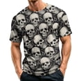thumbnail image 3 of Kopltyrfg Halloween Shirts Mens Halloween Pumpkins Novelty Funny Scary Graphic Tee Costume Crew Neck Short Sleeve Shirts White XL, 3 of 7