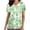 Green#1, variant on Womens Easter Scrubs Tops V-neck Short Sleeve Bunny Eggs Print Nursing Uniform T-shirt with Pocket