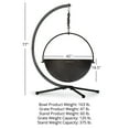 thumbnail image 2 of Ash & Ember 42" Cast Iron Cauldron Fire Pit Bowl with Double Hinged Grill Grate-Easy-Lift Handles & Handing Chain, Round Wood Burning Patio Fire Bowl for Backyard Patios, 2 of 10