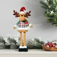 thumbnail image 4 of Christmas Telescopic Doll Ornaments Striped Plaid Snowman Elk Window Decorations, Christmas Atmosphere Decoration for Home and Party, 4 of 5