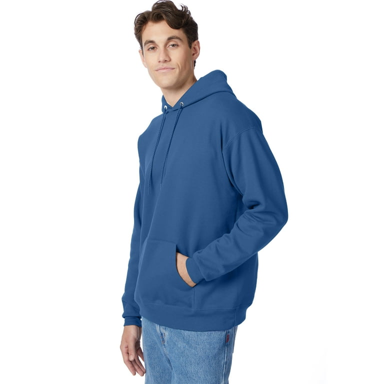 Hanes EcoSmart Unisex Fleece Hoodie Big Tall Sizes Available Denim Blue M