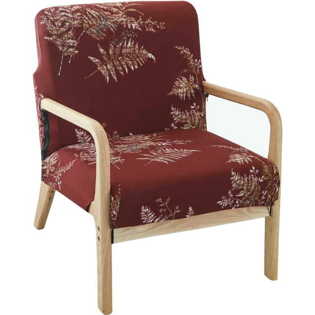 Housse de Chaise Moderne Mi-Siècle Imprimée Extensible pour Fauteuil de Lecture Housses de Chaise de Salon (Fleur)