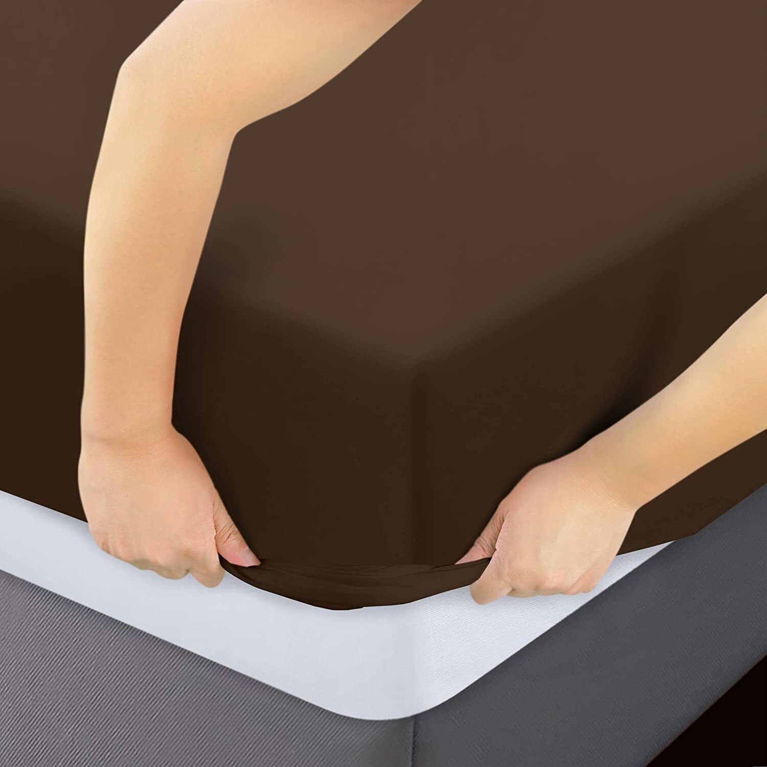 Bedding Deep Pocket Fitted Sheet Easy Care Deep Pocket Bed Sheets