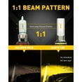thumbnail image 5 of AUXITO 9145 LED Fog Light Bulbs, 6000LM 3000K Amber Yellow Light, 300% Brightness H10 9140 9045 9040 Led Fog Lights, DRL Replacement for Cars, Pack of 2, 5 of 7