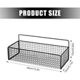 thumbnail image 2 of Metal Wire Basket Wall Mount, GIXUSIL Bathroom Storage Basket, 1Pcs Adhesive Fruit Kitchens Hanging Living, Room Wire Baskets, Food Storage Bin for Kitchen (14" x 6" x 4 ", Black), 2 of 7