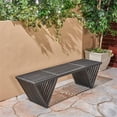 thumbnail image 3 of Afuera Living Modern Outdoor Acacia Wood Bench in Dark Gray Finish, 3 of 7