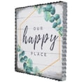 thumbnail image 6 of Northlight Our Happy Place Metal Framed Canvas Wall Sign - 12" x 12" - White and Green, 6 of 8
