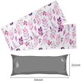 thumbnail image 4 of Body Pillow Cover 21x54 inches Watercolor Leaves Pattern Satin Pillow Case Cover with Zipper Soft Breathable Long Pillowcase for Hair and Skin, 4 of 6