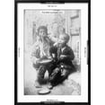 thumbnail image 5 of Art.com Two Neapolitan Children Slurp Down Spaghetti Art Print, Black Frame Wall Art, 21" x 29", 5 of 5