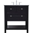 thumbnail image 4 of Elegant Decor Metropolis 30" Single Marble Top Bathroom Vanity in Black, 4 of 14