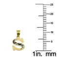 thumbnail image 2 of Genuine 14k Two-tone Gold 0.59" Diamond-cut Initial Letter S Necklace 16", 18", 20", 22" Trendy Charm Initial Necklaces for Women, 2 of 8