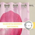 thumbnail image 6 of Valentines Day Kitchen Curtains Window Panels, Pink Love Hearts Roses Floral Romantic Insulated Window Treatment Curtain, Grommet Curtains for Bedroom/Living Room/Bathroom, 2 Piece 52"Wx72"L, 6 of 8