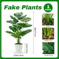 thumbnail image 3 of 1 Pack 28" Tall Artificial Monstera Plant Large Faux Potted Greenery in White Pot for Home Office Living Room Indoor Decoration, 3 of 5