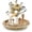 Baking Color, variant on odorsTT Rust Brown Farmhouse Lazy Susan Organizer for Cabinet,Decorative Tray Riser,Counter Lazy Susan Turntable Organizer with Beads,360 Degrees Rotating Display Stand for Spice Racks
