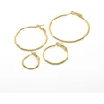 thumbnail image 2 of Pendientes de aro de plata de ley 925, pendientes de aro chapados, juego de pendientes de aro grandes, pendientes de aro de plata para mujeres y niñas, oro amarillo, 30 mm/1,2 pulgadas, 2 of 3