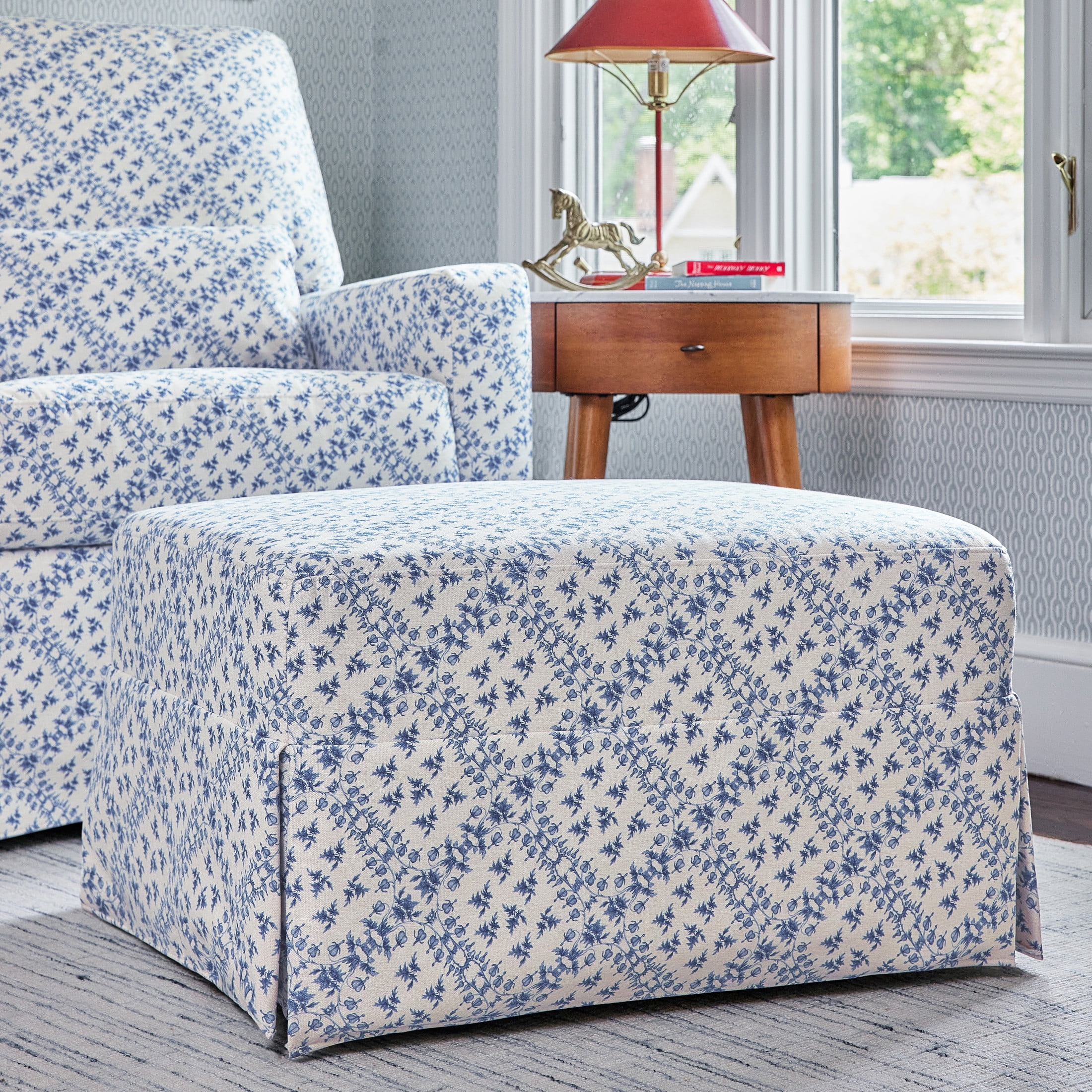 Namesake Sarah Flint x Namesake Crawford Gliding Ottoman in Eco-Performance Fabric | Water Repellent & Stain Resistant