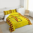 thumbnail image 3 of Manfei Monogrammed T Theme Bedding Comforter Set,Baseball Sport Twin Comforter Sets,Boys Ball Game Bedding Set For Teens,Ultra Soft Bedroom Decor Reversible,2pcs, 3 of 8