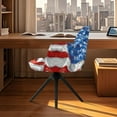 thumbnail image 3 of Xoenoiee Eagle American Flag Print Waterproof Curved Chair Covers with Arms, Curved Back Chair Slipcover Stretch Dining Chair Cover Kitchen Chair Cover, Swivel Arc Shaped Armchair Cover Protector, 3 of 7
