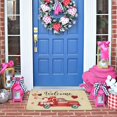 thumbnail image 2 of Valentines Day Door Mat,Valentines Hearts Truck Indoor Outdoor Non-Slip Valentine Doormat,Entryway Front Porch Valentine''s Day Welcome Mat for Entrance Decor,30" x 17", 2 of 6