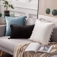 thumbnail image 6 of Set of 2 velvet cushion covers, tassel cushion covers, decorative sofa cushions, tassel decorative cushions, decorative boho cushion covers, couch cushions, hidden zipper for bedroom,gticphyj, 6 of 8