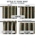 thumbnail image 3 of Vargottam Cotton Rod Pocket/Back Tab Curtains - 96" Floor-Length Drapes for Long Doors or Large Windows - Light Filtering, 3-in-1 Header - Set of 2, 52"x96" - Floral Motif Print (Green), 3 of 8