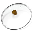 thumbnail image 3 of Tempered Glass Lid for Frying Pans and Pots, 11" Versatile Round Replacement Lid for 11 inch Skillets, Dark Wooden Knob - Dishwasher Safe, 3 of 9