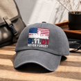 thumbnail image 4 of 9/11 Never Forget American Flag Baseball Cap - 9.11.01 Twin Towers Vintage Washed Cotton Patriot Day Commemorative Hat, Adjustable Unisex Dad Cap for Men and Women, 4 of 6