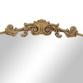 thumbnail image 2 of Gold Arched Mirror, 36"x29" Antique Bathroom Mirror with Wooden Frame, Vintage Ornate Baroque Decorative Mirror for Entryway, Fireplace, Living Room, 2 of 7