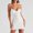 White, variant on LOVZFMLL Dresses Women Summer New Women's European And Fashion Sequin Suspender Bead Hip Hugging Slim Dress Sleeveless One Shoulder Knee Length Dress