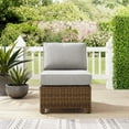 thumbnail image 4 of Silla Crosley Furniture Bradenton Wicker Outdoor Marrón Gris, 4 of 9