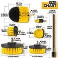 thumbnail image 6 of propuri Drill Brush,Power Scrubber Cleaning Brush, Extended Nylon Bristle Attachment，8Pack Yellow, 6 of 6