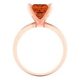 thumbnail image 4 of 2.5 ctw Solitaire Anniversary Ring for Women | Princess Cut Simulated Red Diamond | Hyperallergenic Solid 18K Rose Gold, 4 of 5