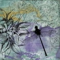 thumbnail image 2 of Grey, Jace 15x15 Gold Ornate Wood Framed with Double Matting Museum Art Print Titled - Dragonfly Florals 2, 2 of 4