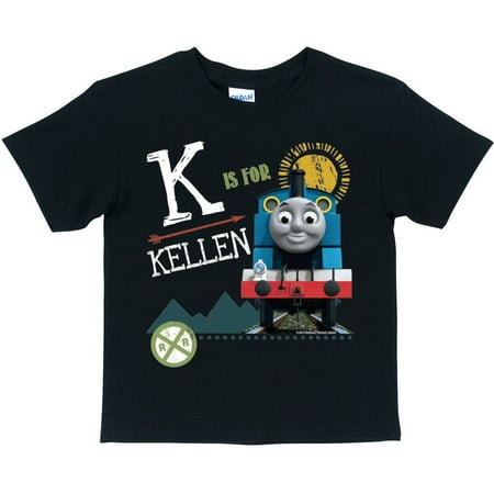 Personalized Thomas and Friends Black Chalkboard Toddler Boy Initial