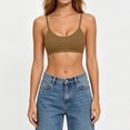 thumbnail image 2 of Lopecy-Sta Women’s Bralette Seamless Thin Strap Wireless Lightweight Comfort U-Neck Everyday Bra Soft Support No Underwire Bra for Casual, 2 of 6