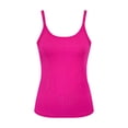 thumbnail image 4 of JULMCOMO Tank Tops for Women Scoop Neck Spaghetti Strap Slim Fit Comfy Camisole Tops Sleeveless Summer Casual Camisoles Hot Pink L, 4 of 5