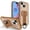 Khaki, variant on Stand Case for iPhone 15 with Magnetic, Military Grade Drop Protection, Slim Lightweight Frosted Shockproof Protective Cover Support Wireless Charging for iPhone 15, Green