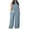 Light Blue, variant on Stamzod Plus Size Rompers for Women Fashion Solid Color Casual Loosee Piece Wide Leg Jumpsuits Summer Sleeveless Mock Neck Overalls for Women Hot Pink XL