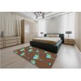 thumbnail image 5 of Ahgly Company Machine Washable Indoor Square Transitional Red Brown Area Rugs, 3' Square, 5 of 7