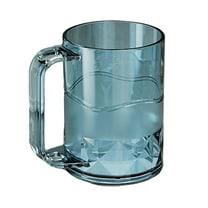 Plastic Bathroom Tumbler | Reusable Toothbrush & Mouthwash Cup | Drinking Glass for Brushing | 10x8x8cm Clear, Blue, Gray, Brown