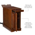 thumbnail image 4 of Linon Bartow Multi Function Storage Side Table Charging Station in Hazelnut Wood, 4 of 16