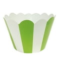 thumbnail image 2 of Wrapables® Standard Size Striped Cupcake Wrappers (Set of 20), Green, 2 of 4