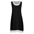 thumbnail image 6 of Wxolcjlv Women Dresses Tank Dress Spring Loose Sleeveless Vacation Simple Crew Neck Emulation Two Piece Set Dresses Leisure Female Sundress, 6 of 8