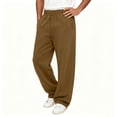 thumbnail image 5 of Yongwang Mens Baggy Sweatpants Drawstring Elastic Waist Wide Leg Pants Athletic Outfits Long Trousers with Pockets, 5 of 8