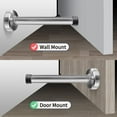 thumbnail image 5 of KOLAKO Door Stopper, 6 inch Long Door Stop for Wall, Stainless Steel Doorstop with Rubber Bumper, Baseboard Mount Door Holder Protector, Silver, 5 of 7