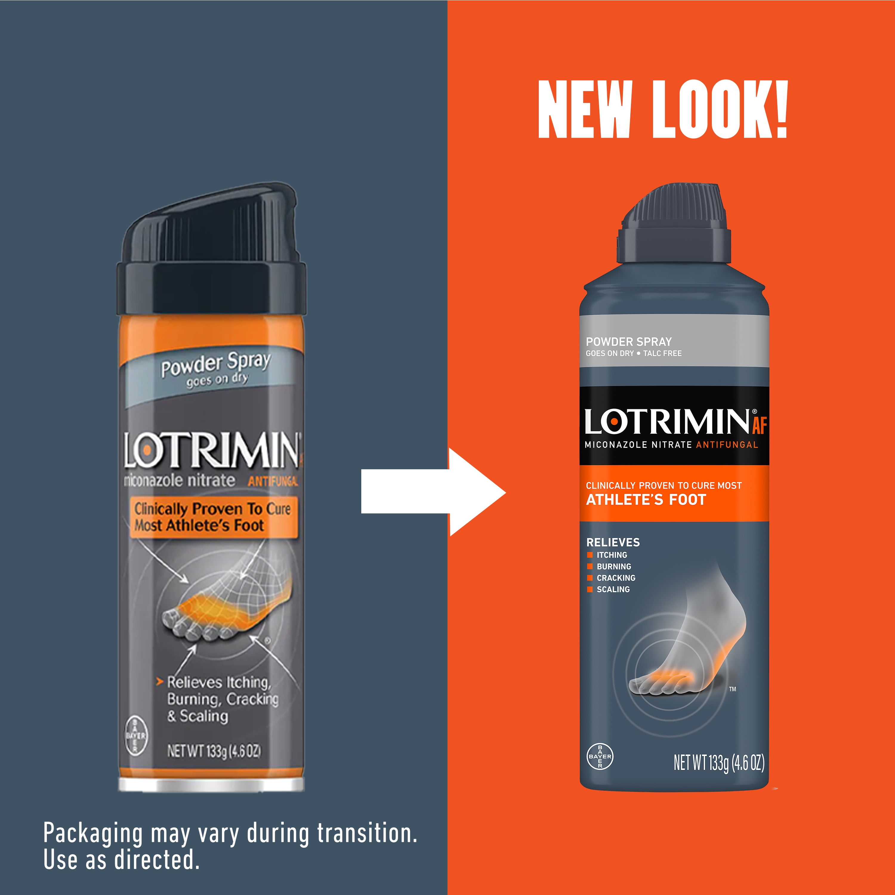 (3 pack) Lotrimin AF Athlete's Foot Powder Spray, Miconazole Nitrate 2%, Clinically Proven Effective Antifungal Treatment of Most AF, Jock Itch and Ringworm, 4.6 Ounces (133 Grams) Spray Can